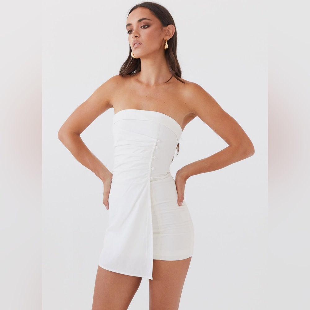 Lavinia Linen Tube Top Dress - Size 4